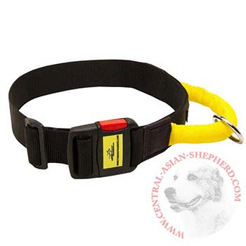 Nylon Central Asian Shepherd Collar with Quick Release Buckle