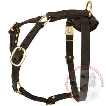 Tracking Leather Dog Harness for Central Asian Shepherd