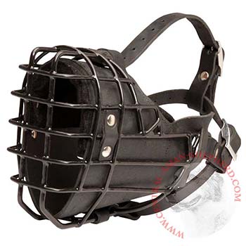 Winter Fully Wire Central Asian Shepherd Padded Muzzle Cage