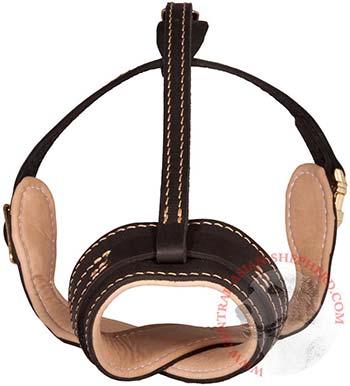 No Barking Light Weight Central Asian Shepherd Muzzle Leather for Dog Training