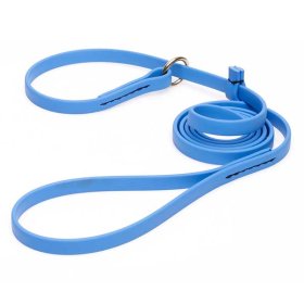 Solid Blue Biothane Central Asian Shepherd Leash and Collar Combo