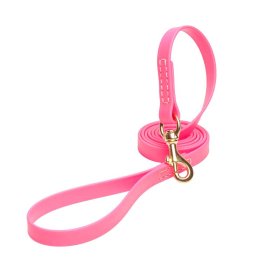 Pink Waterproof Central Asian Shepherd Leash Made of Biothane