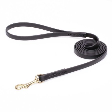 Black Biothane Central Asian Shepherd Leash for Walking, Tracking