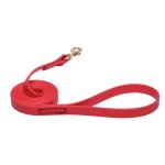 Red Waterproof Central Asian Shepherd Leash Made of Biothane