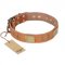 "The Middle Ages" FDT Artisan Handcrafted Tan Leather Central Asian Shepherd Collar