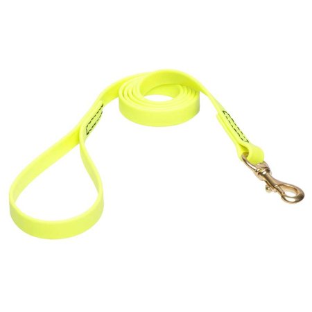 Yellow Waterproof Central Asian Shepherd Leash Made of Biothane