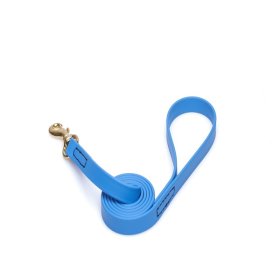 Blue Waterproof Central Asian Shepherd Leash Made of Biothane