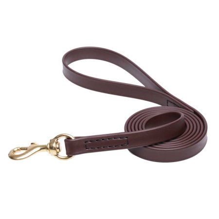 Brown Waterproof Central Asian Shepherd Leash Made of Biothane