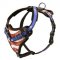American Flag Painted Leather Central Asian Shepherd Harness for Agitation Training