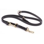 Multipurpose Black Biothane Central Asian Shepherd Leash for over 7 Different Activities