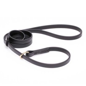 Black Biothane Central Asian Shepherd Leash and Collar Combo