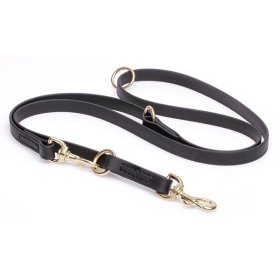 Multipurpose Black Biothane Central Asian Shepherd Leash for over 7 Different Activities