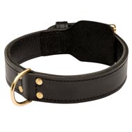 This collar is 1 3/4 inch (40 mm) wide Handcrafted 2 Ply Leather Agitation Dog Collar 