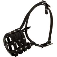 Walking and Training Leather Cage Central Asian Shepherd Muzzle