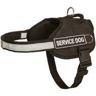 Nylon Central Asian Shepherd Harness with Reflective Strap for Training, Walking, Police Service, SAR and More