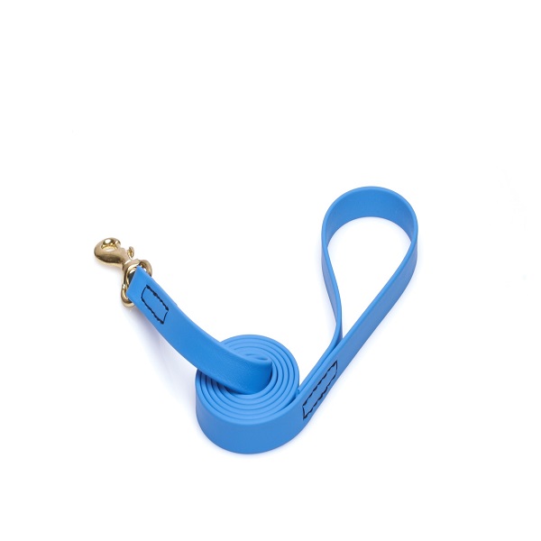 Blue Waterproof Central Asian Shepherd Leash Made of Biothane