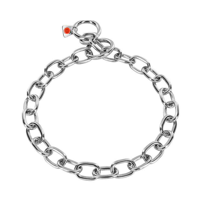 Stainless Steel Medium Sized Link Chain Collar - 4.0 mm - Click Image to Close