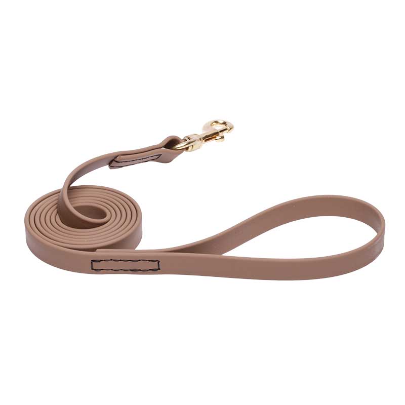 Khaki Waterproof Central Asian Shepherd Leash Made of Biothane