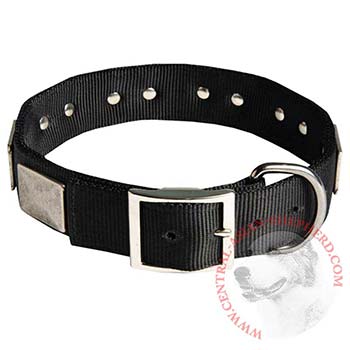 Designer Nylon Dog Collar Wide with Easy Release Buckle for Central Asian Shepherd
