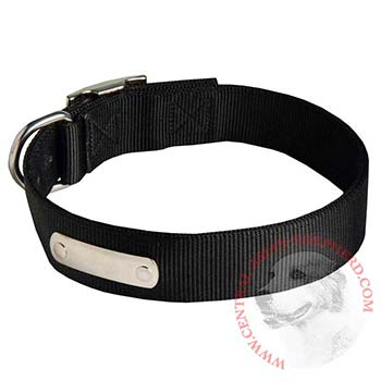 Nylon Central Asian Shepherd Collar with Identification Tag