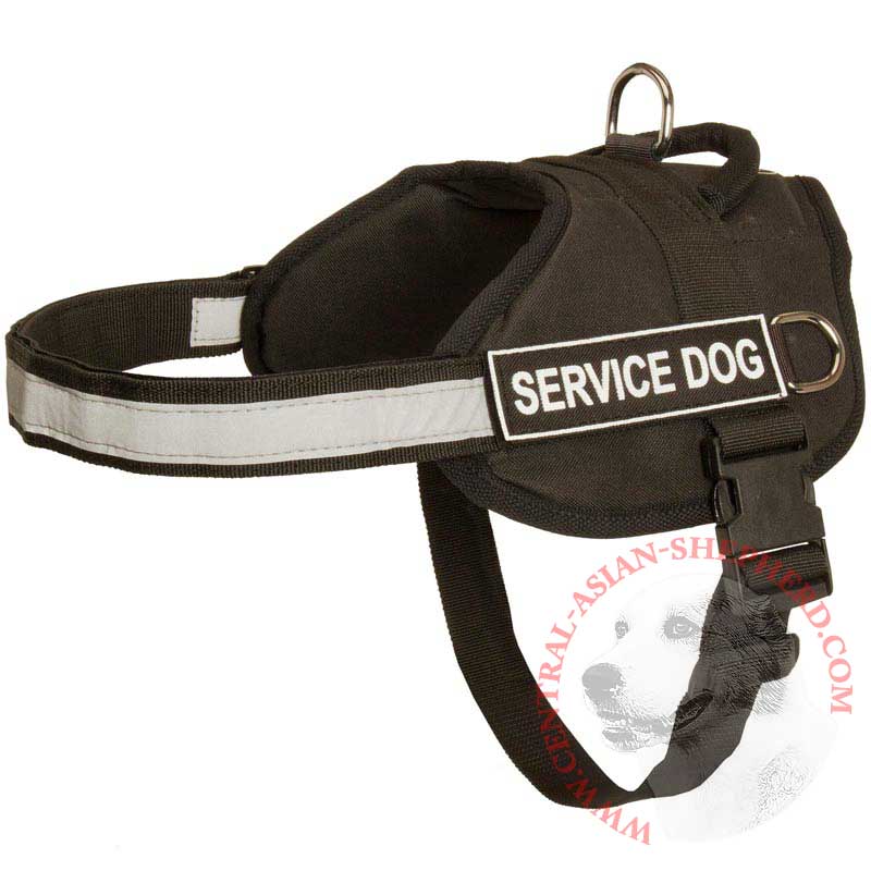 Download Nylon Central Asian Shepherd Harness with Reflective Strap for Training, Walking, Police Service ...