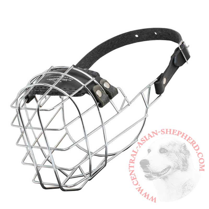'The Silencer' Wire Cage Central Asian Shepherd Muzzle With One Strap