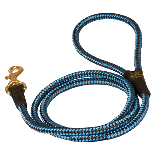 Cord nylon dog leash for Central Asian Shepherd dog